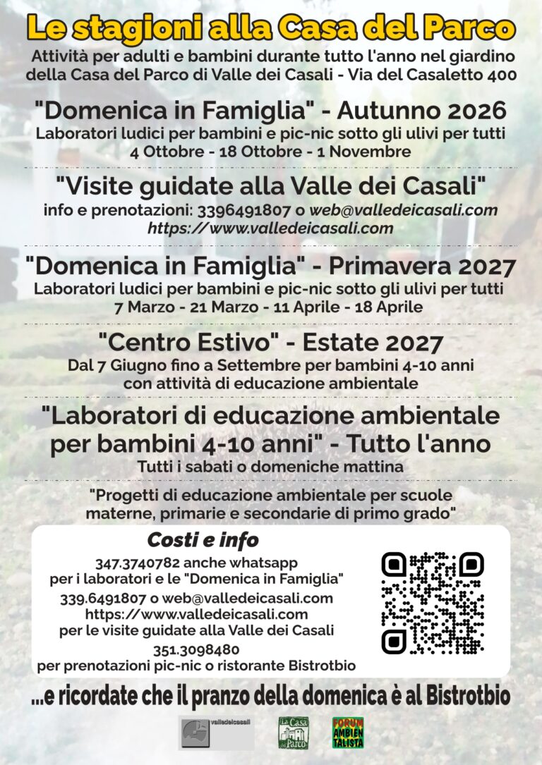 LE STAGIONI ALLA CASA DEL PARCO