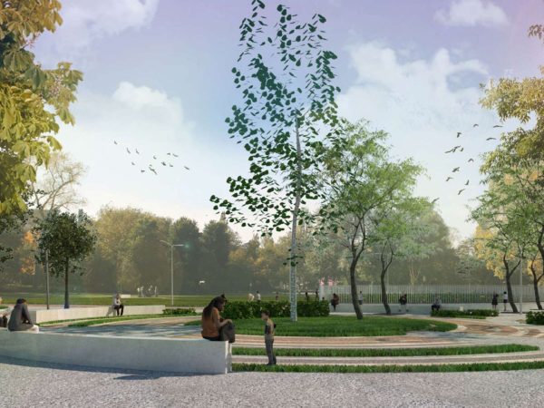PIAZZA BELVEDERE con panchine